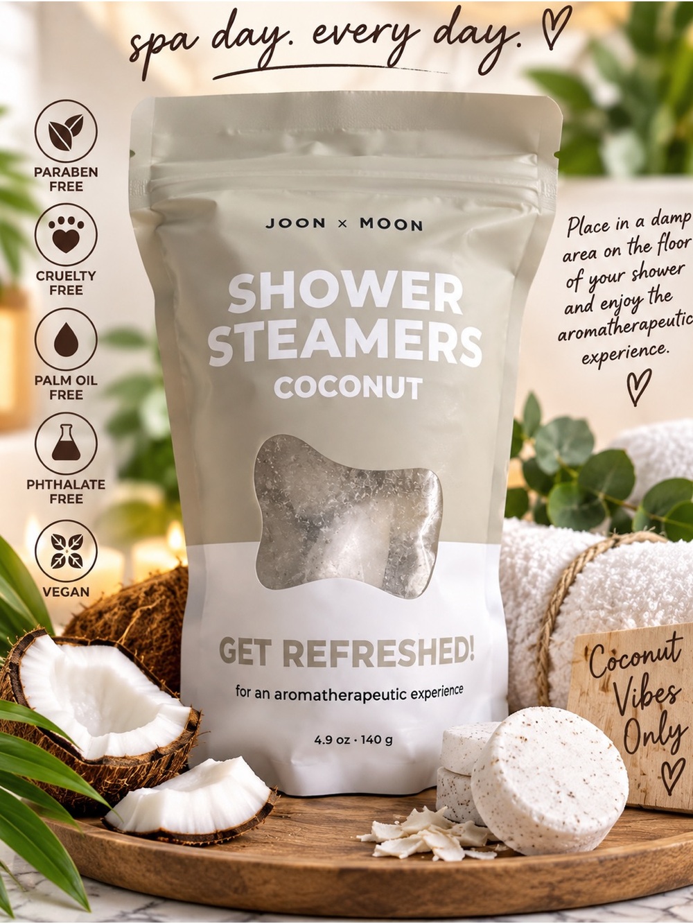 Coconut Shower Steamers - Refreshing Aromatherapy